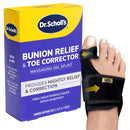 Dr. Scholl's BUNION RELIEF & TOE CORRECTOR // Massaging Gel Bunion Splint & Big Toe Straightener - Orthopedic Bunion Corrector for Women & Men - Bunion Pads for Bunion Pain Relief, 1 Support Set (Left & Right) | One Size — 1