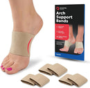 Arch Supports for Plantar Fasciitis Relief - Compression Sleeve & Foot Brace For Heel Pain, Bone Spurs, Flat Feet, High Arches - Copper Infused Arch Support Bands for Women & Men Over Socks - One Size - Beige - 3-PACK | Beige - Fits Most — 1
