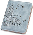 KITEVIUN Small RFID Wallet Women Ultra Thin Slim Womens Wallet Mini Compact Bifold - Blue — 1