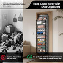 Kotkn 10 Tier Over The Door Organizer - Heavy Duty Hanging Storage Rack with Sturdy Oxford Fabric, Holds 20+ Pairs of Footwear, Boots & Sneakers, Saves 50% Closet Space (Gray) — 6
