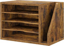 Wooden Mail Organizer, Desk Organizer with 3 Adjustable Shelves — 1