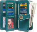 SENDEFN Wallets for Women Leather Credit Card Holder with RFID Blocking Large Capacity Wristlet — 2