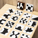 Wooden Hidden Blocks Puzzle Game - 80 Brain Challenges with Solid Wood Box & Deluxe Black and White Pieces, 3D Logic & Spatial Thinking Tabletop Toy, Perfect for Family Fun & Creative Gifts — 2