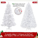 Yaheetech 6ft Pre-lit Christmas Tree with 300 Warm White Lights, White — 6