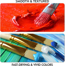 unuaST Acrylic Paint Sets for Adults, 14 Colors Large Bulk Acrylic Paints kits Rich Pigment Art Painting Supplies for Artists/Beginners, Paint Sets for Canvas with Pump, Color Wheel (10oz/300ml) | Clear | 10 Fl Oz (Pack of 14) — 7