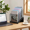 LEKETREE File Organizer for Desk, File Folder Organizer with 5-Section Vertical Rack, Suitable for Home Office Document Organization and Storage(Black) — 3