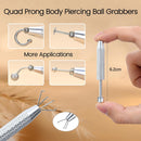 GEMQUEEN Piercing Ball Grabber Tool, 14-20G Taper for Changing Jewelry — 5