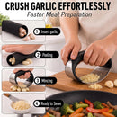 Zulay Kitchen Stainless Steel Garlic Press Rocker Set - Premium Garlic Mincer Garlic Crusher - New Innovative Garlic… — 5