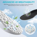 4D Cloud Memory Foam Insoles Men Women, Black, US M: 6.5-7.5/W: 8-9 — 6