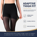 Medical Compression Pantyhose for Women & Men 15–20 mmHg – High-Stretch Support Hose for Swelling & Circulation | Medium | Black — 2
