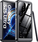 Temdan Designed for Samsung Galaxy S25 Ultra Case Waterproof, Built-in Lens & Screen Protector Military Grade Shockproof Dropproof IP68 Underwater Full Body Phone Case for Galaxy S25 Ultra 6.9"-Black — 1