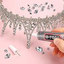 cridoz B7000 Jewelry Glue for Rhinestones,10Pack Flexible Super Glue Gel with Precision Tip Multi Function Clear Gem… — 7