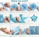 Blue Happy Birthday Party Decorations for Women Girls | Dusty Blue — 6