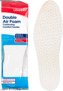 LEADER Double Air Foam Insoles, Keeps Feet Cool & Dry, Extra Thick Dual Layer, for Men & Women, One Size Fits Most, Trim to Size, Unisex, Compare to Dr. Scholls Air-Pillo, 1 Pair, Pack of 2 — 6