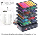KALOUR 180 Colored Pencil Set for Adults Artists - Rich Pigment Soft Core -12 Metallic Pencil - Ideal for Coloring Drawing Sketching Shading Blending - Vibrant Color（Tin Case） | Multicolor — 7