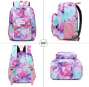 abshoo Classical Basic Womens Galaxy School Backpack For College Teen Girls Water Resistant Bookbag (Galaxy Pink) | Large — 2