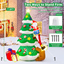 7.9 FT Inflatable Christmas Tree Decorations with Rotated Snowflake Light — 4