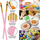 Artstorys Paint Brushes Set, 20 Pcs Acrylic Oil Watercolor Painting Brushes | Pink — 3