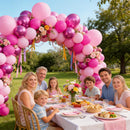 Pink Balloons Metallic, 60Pcs 12Inch Hot Pink Latex Balloon and Dark Magenta Balloons for Birthday Baby Shower Princess Party Decorations — 6