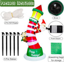 Lulu Home 9FT Christmas Inflatable, Giant Lighthouse with Santa & Reindeer — 3