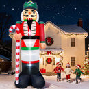 12 Ft by 5.9 Ft Christmas Inflatables Nutcracker Outdoor Decorations, Giant Christmas Blow up Hold Candy Cane Built in LED Lights, Xmas Inflatable Decor Holiday Party Yard Garden Lawn — 3