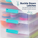 IRIS USA Storage Bins with Lids |Made in USA| 6 Qt - (4-Pack) - Clear — 8