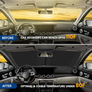 EcoNour 2 Piece Foldable Car Windshield Sun Shade, UV & Heat Protection — 8
