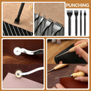 60 Pcs Leather Working Kit Leather Crafting Kit Leathers Sewing Kit — 4