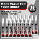 ALECPEA B7000 Bedazzling Glue, 16 Pack 15ml Clear Rhinestone Adhesive for Crafts, Jewelry Making, Nail Art, Fabric,… — 8