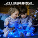 12 Pack Fairy Lights Battery Operated - 7ft 20 Led Twinkle Lights 3 Modes, Bulk Mini String Lights Waterproof for Mason Jars Vases DIY Party Wedding Decoration Christmas -Blue — 7