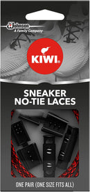 KIWI Sneakers No-Tie Laces Shoe Care Product | Red and Black — 2