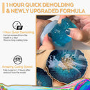 Puduo Fast Cure Epoxy Resin 68OZ, 1 Hour Quick Demold Epoxy Resin Kit — 2