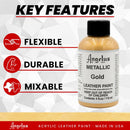 Angelus Metallic Leather Paint, 4 oz., Gold — 2