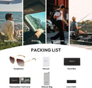 ZENOTTIC Polarized Aviator Sunglasses for Men: UV400 Protection Trendy Anti-Glare Shades - Driving Fishing Golf Fashion | Gold Frame Brown Lenses — 8