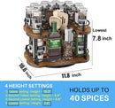 SNTD Lazy Susan Spice Rack Organizer for Cabinet, Wood, Vintage, 12 in — 6