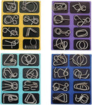 Metal Brain Teaser Puzzles, Set of 32 with Pouch, Steel IQ Games Physics Mind Metal Puzzles for Adults, Basket Stocking Stuffers for Boys Girls Adults Challenge Gifts — 1