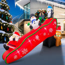 EAONE 7FT Christmas Inflatables Outdoor Decorations, Cute & Funny Inflatatable Christmas Santa Snowman Slide Blow Ups Yard Decoration with Lights for Garden Lawn Home Xmas Holiday Season Decor — 1