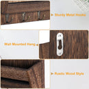 MOOACE Mail Organizer Wall Mount, Wood Mail and Key Holder with Hooks — 4
