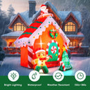 MGparty 7.5 FT Tall Christmas Inflatables Gingerbread House Built-in LED Lights Blow Up Christmas Decor for Xmas Party Holiday Outdoor Garden Lawn Yard Decorations — 4