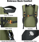 Nerlion Lightweight Foldable 35L Hiking Backpack Travel Backpack for Men Women Camping Waterproof Outdoor Hiking Daypack Backpack Green — 6
