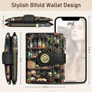 Kelvoris Bookshelves Skull Goth Small Rfid Women Wallet Zipper Coin Pocket — 5