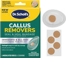 Dr. Scholl's Callus Remover Seal & Heal Bandage with Hydrogel Technology, 4ct /Removes Calluses Fast - Provides Cushioning Protection and Friction for All-Day Pain Relief (Pack of 1, 4 Count Total) — 1
