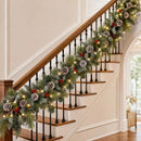 9ft Flocked Pre-Lit Artificial Christmas Garland with Lights — 5
