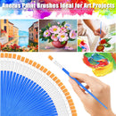 100Pcs Small Paint Brushes Bulk, Anezus Flat Top Acrylic Classroom Brush for Kids Mini Paint Brushes for Touch Up Crafts Detail Painting | Flat Paint Brushed — 6