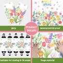 Summer Party Decorations - Summer Decorations for Home - 2 Pack Disposable Plastic Tablecloth | Floral Tablecloth for Mothers Day Wildflower Butterfly Birthday Garden Party Decorations | Red and Purple — 4