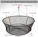 Portable Folded Fishing Net, Fishing Trap with Fishing Rope | 31.5 inches (80 cm) — 5