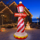 Juegoal 6 FT Christmas Inflatables Outdoor Decorations, Inflatable Xmas Lighthouse, Lighted Blow Up North Pole Sign with Built in LED Lights, Light Up Holiday Winter Lawn Yard Garden Decor — 1