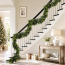 N&T NIETING 15FT Christmas Norfolk Pine Pre-Lit Garland with 125 LED Lights Real Touch Prelit Garland Christmas Greenery Garland for Table Mantle Fireplace Stairs Indoor Outdoor Xmas Decorations — 1