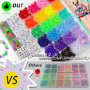 YMSDZHL 1000PCS Neon Kandi Pony Beads Letter Bead Bracelet Making Kit — 4