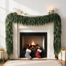 9FT Christmas Cedar Pine Garlands Realistic, Real Touch Winter Xmas Garland, Christmas Decorations Indoor Outdoor, Artificial Holiday Decor Faux Greenery for Mantle, Fireplace, Table — 1